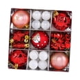 thumbnail image 2 of Juego de 35 adornos navideños en forma de bola, adornos colgantes decorativos para fiestas. Rojo y blanco, 2 of 9