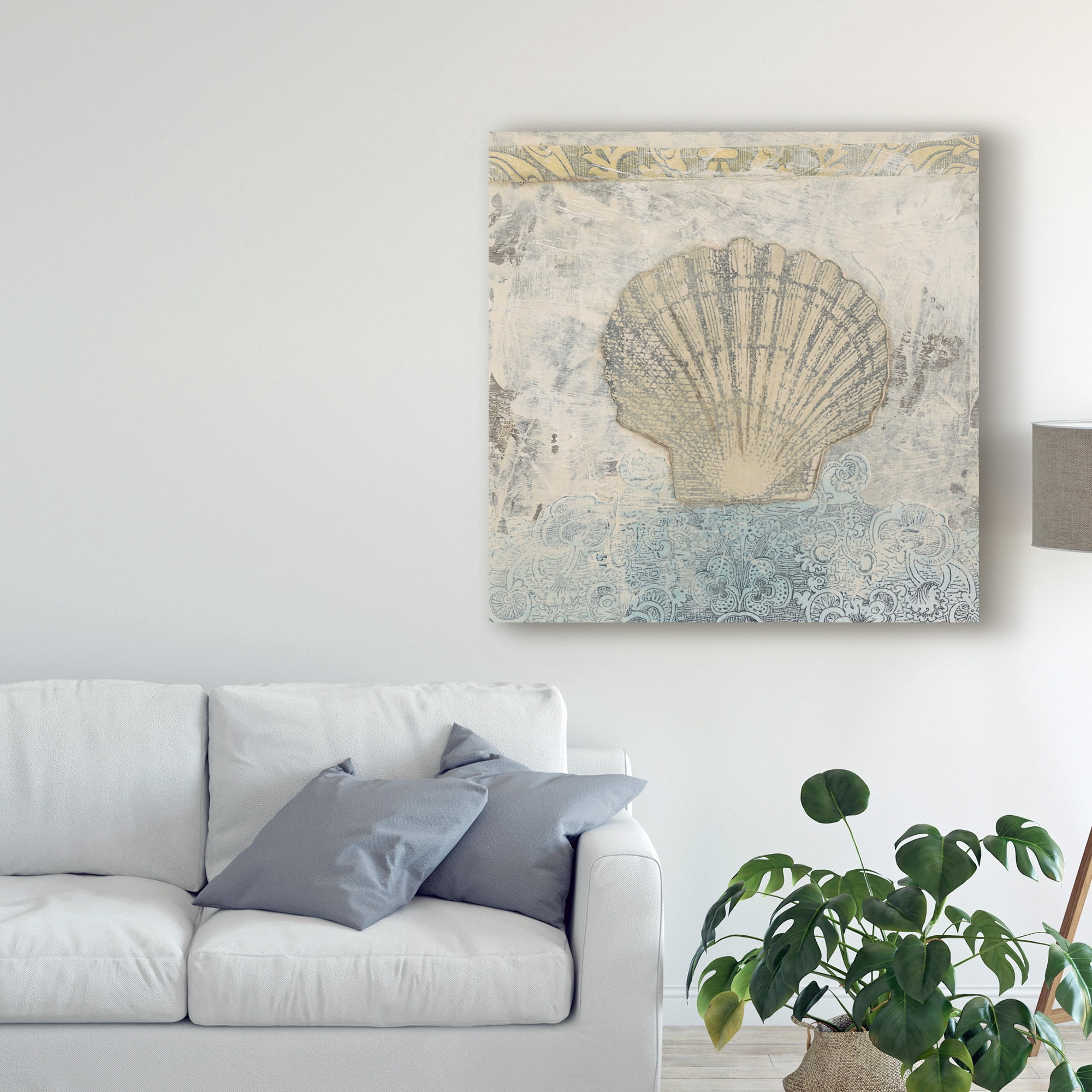 Trademark Fine Art 'Coastal Cameo V' Canvas Art by June Erica Vess