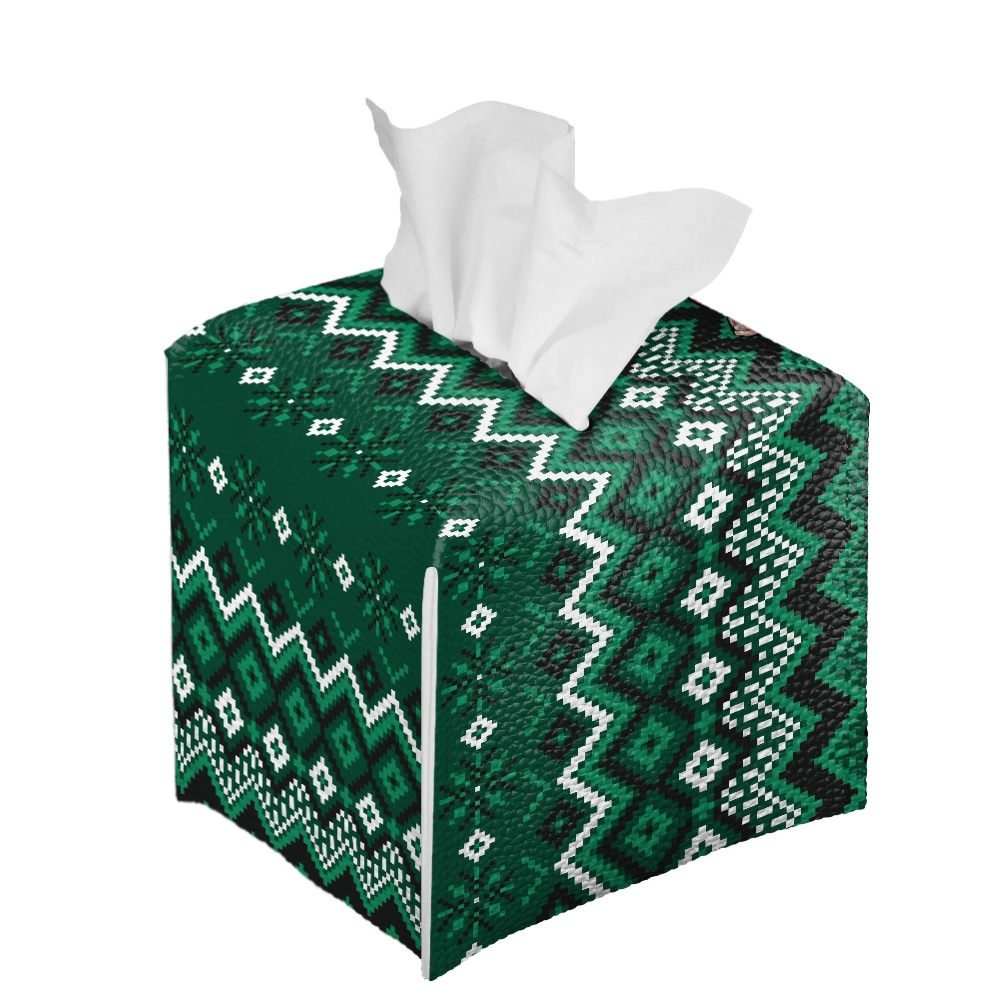 ZOCAVIA Christmas Themed Tissues Cube Box Cover, Square Tissue Box Holder