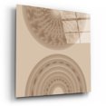 thumbnail image 2 of Epic Art 'Beige And Brown 2 Big Abstractred Woven Circles' by Sabrina Balbuena, Acrylic Glass Wall Art, 12"x12", 2 of 8