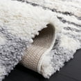 thumbnail image 5 of SAFAVIEH Fontana Shag Damjana Striped Plush Area Rug, Ivory/Grey, 9' x 12', 5 of 8
