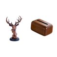 thumbnail image 1 of Figura de cabeza de ciervo,Adorno de cabeza de ciervo,estatua de animal decorativa,porta pañuelos,Funda para caja de pañuelos de PP para sala de estar y cocina,Porta pañuelos de PP para, 1 of 8