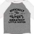 thumbnail image 4 of Inktastic Officially The World's Greatest Little Sister Girls Long Sleeve Baby Bodysuit, 4 of 5