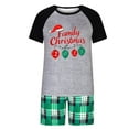 thumbnail image 2 of Mifsaly Matching Christmas Pajamas for Family Sets Xmas Funny Graphic Pjs 2 Piece Crewneck Raglan Short Sleeve Pullover Sleepwear Nightwear and Plaid Elastic Waist Sleep Pants 2025 Festival Homewear, 2 of 6