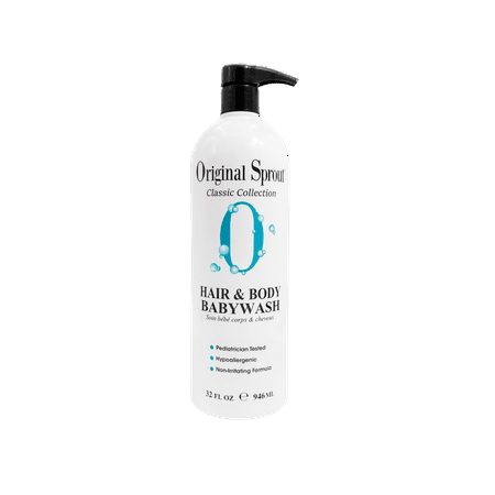 UPC: 0180551000053 | Original Sprout Classic Hair & Body Baby Wash 100% Vegan Hypoallergenic Sensitive Skin 32oz Bottle