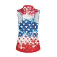 thumbnail image 2 of HUIACONG Patriotic Star Pattern Breathable Women's Golf Sleeveless Shirt, Anti Fade Half Zip Collared Sleeveless Shirts for Tennis Sports Running, 2 of 7