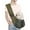 Green, variant on Reversible Sling Messenger Bag for with Storage Pocket Comfortable Hands-Free Harness Travel Shoulder Tote for Outdoor Walking