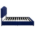 thumbnail image 2 of Furniture of America Alameda Fabric Upholstered Full Bed with Drawers in Navy, 2 of 15