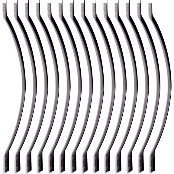 Myard 32-1/4 Inches Aluminum Deck Balusters with Screws for Facemount Railing Fencing, Arc Arch Style (50-Pack, Matte Black)