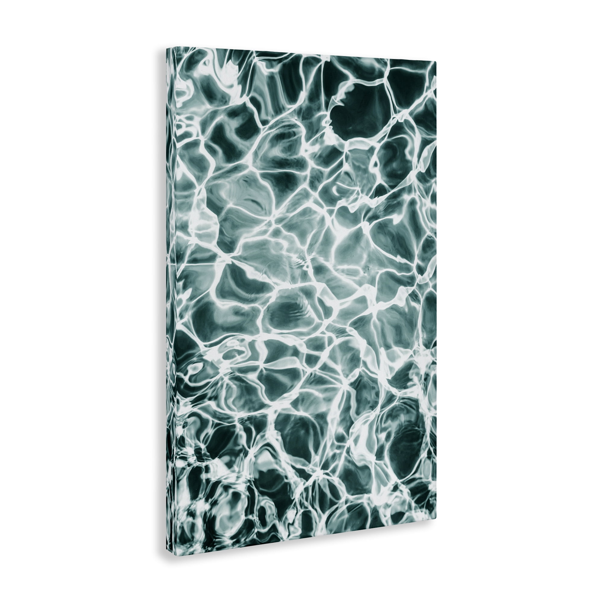 Stupell Industries Aqua Ripple Pattern Coastal Painting Gallery Wrapped Canvas Art Print Wall Art, 20 x 30