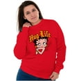 thumbnail image 3 of Funny Betty Boop Cartoon Hug Life Women Plus Size Sweatshirt Brisco Brands 2X, 3 of 5
