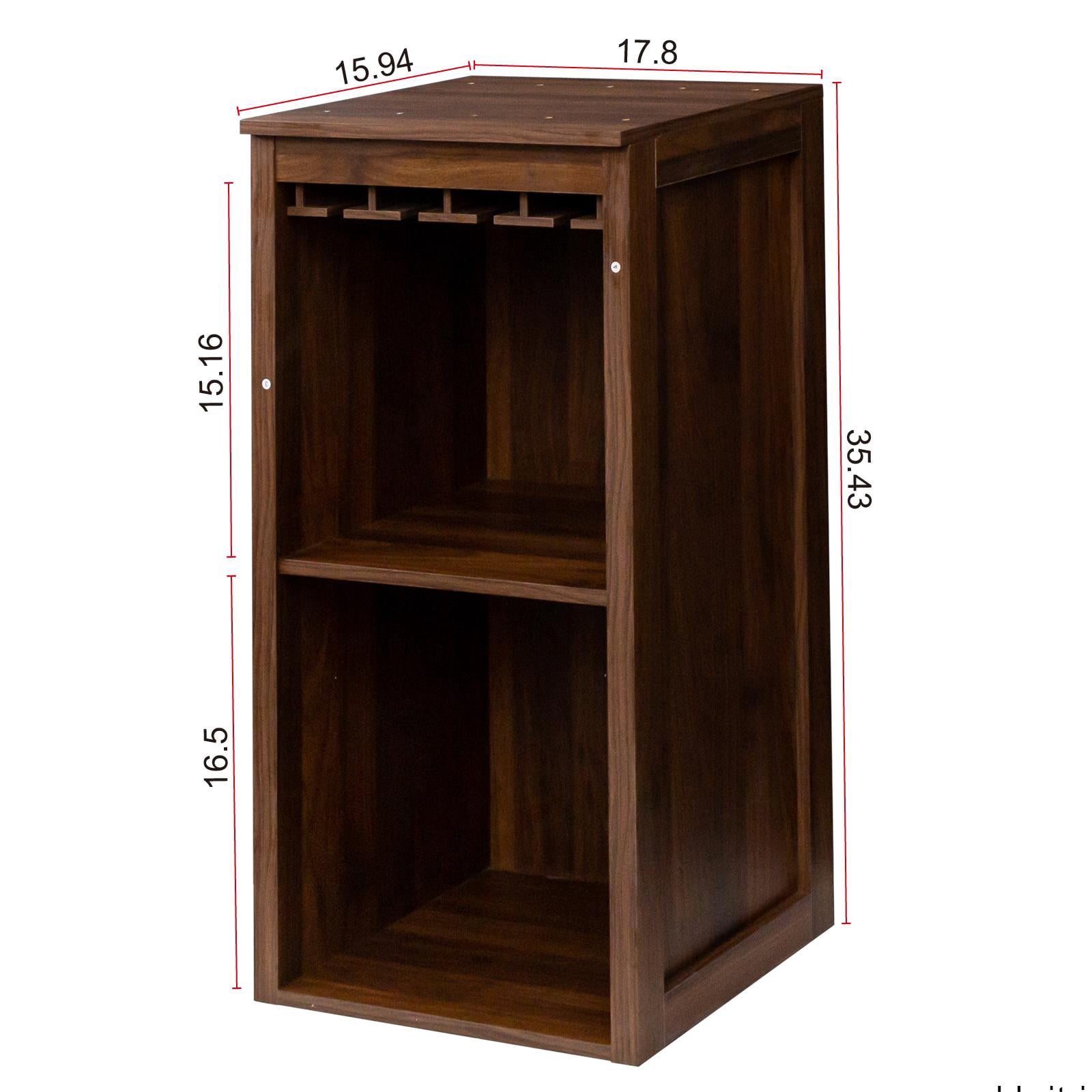Wine Bar Cabinet,Farmhouse Wine Bar Cabinet Buffet Cabinet & Sideboard Cupboard for Living,Dining Room,Walnut Brown