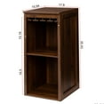 thumbnail image 7 of Wine Bar Cabinet,Farmhouse Wine Bar Cabinet Buffet Cabinet & Sideboard Cupboard for Living,Dining Room,Walnut Brown, 7 of 7
