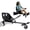 Black, variant on Dapmiu Premium Hoverboard Go-Kart Attachment | Reinforced Alloy Frame | 360° Steering | Fits 6.5"–10" Hoverboards | White & Black