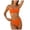 Orange, variant on vigerkar High Waisted Bikini Sets for Women Tummy Control 2 Piece Swimsuits Ribbed Textured Bathing Suits Beach Swimwear (Dark Blue, XL)