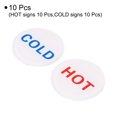 thumbnail image 3 of Unique Bargains Self Stick Hot/Cold Water Label Round Sticker Signs Multicolor 20 Pack, 3 of 6