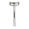 thumbnail image 3 of Auriga 14k White Gold Diamond Open Circle Ring for Women Size- 7, 3 of 6