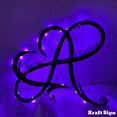 thumbnail image 2 of Craftnamesign Infinite Heart Metal Sign,Custom Couple Name Sign,Valentine Decor, 2 of 4