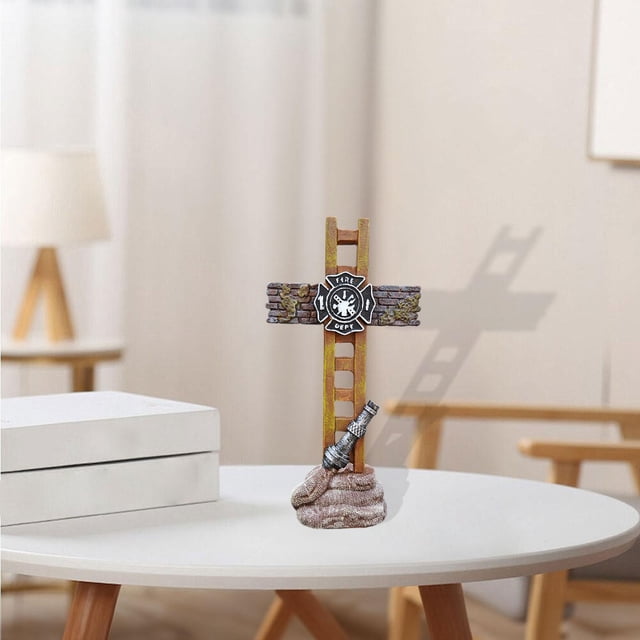 Estatua de bombero de pie con forma de , conmemorativa, decoración del hogar, accesorios de bombero para estantería, escritorio de oficina.