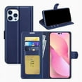 thumbnail image 1 of [PST] iPhone 16 Pro Max Wallet Case, Leather Magnetic Card Slot Wallet Folio Flip Case Cover, 1 of 5