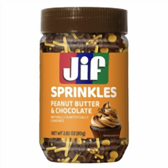 My Favorite Co Jif Peanut Butter And Chocolate Sprinkles 2.82 Oz Sweet Dessert Topping