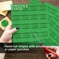 thumbnail image 6 of Sticker Paper, 8.5 x 11 Full Sheet Label, 100 Sheet Pack, Inkjet or Laser Printer, Online Labels (Color: Green), 6 of 9