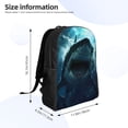 thumbnail image 4 of Honeii Undersea Shark Print Laptop Backpack for Work, College, Travel, Daily Backpacks for Men Women, Sport Rucksack,Computer Bag, 4 of 8