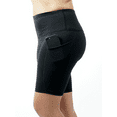 thumbnail image 2 of High Waist Black Yoga Running Compression Biker Shorts for Workouts Exercise with 3 Pockets, 2 of 6