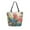 Colorful Beautiful Parrots, variant on Open Top Canvas Tote Bag with Zipper Reusable Shopping Bag 13.5x15" Roomy Carryall Birds Pattern