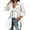 White, variant on WAGUTH Women's Open Front Denim Jacket Lapel Long Sleeve Asymmetrical Hem Lightweight Jean Coat with Side Pockets for Casual Daily Wear