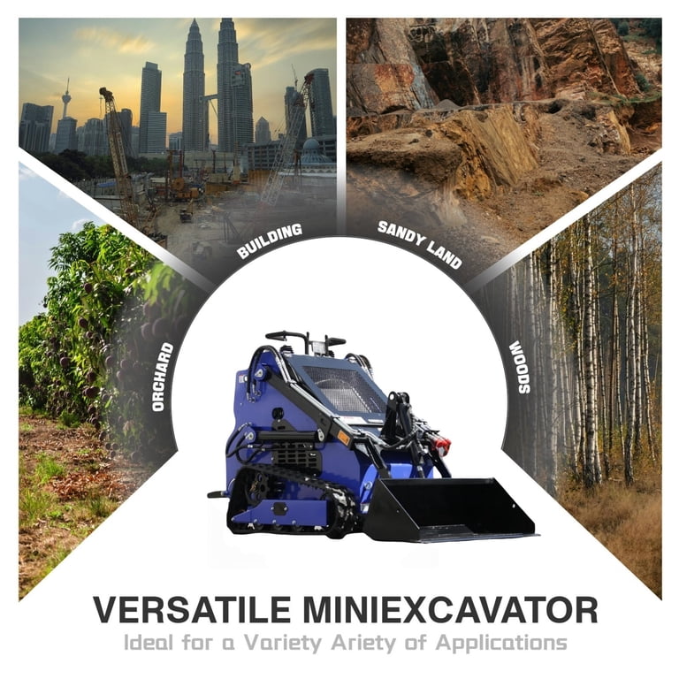 MachPro, Mini Skid Steer Loader with Clamp Bucket, 22HP - Walmart.com