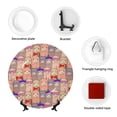 thumbnail image 4 of Salouo Cute Lamas Pattern Bone China Decorative Plate,Holiday Decor Decorative Ceramic Plates with Stand Elegant Home DéCor for Hallway/Living Room/Bedroom-10in, 4 of 6