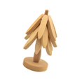 thumbnail image 2 of Salvamanteles de madera con forma de árbol, creativos y plegables, juego de manteles individuales con forma de árbol, posavasos de árbol de Navidad pa Haya 3 capas, 2 of 9
