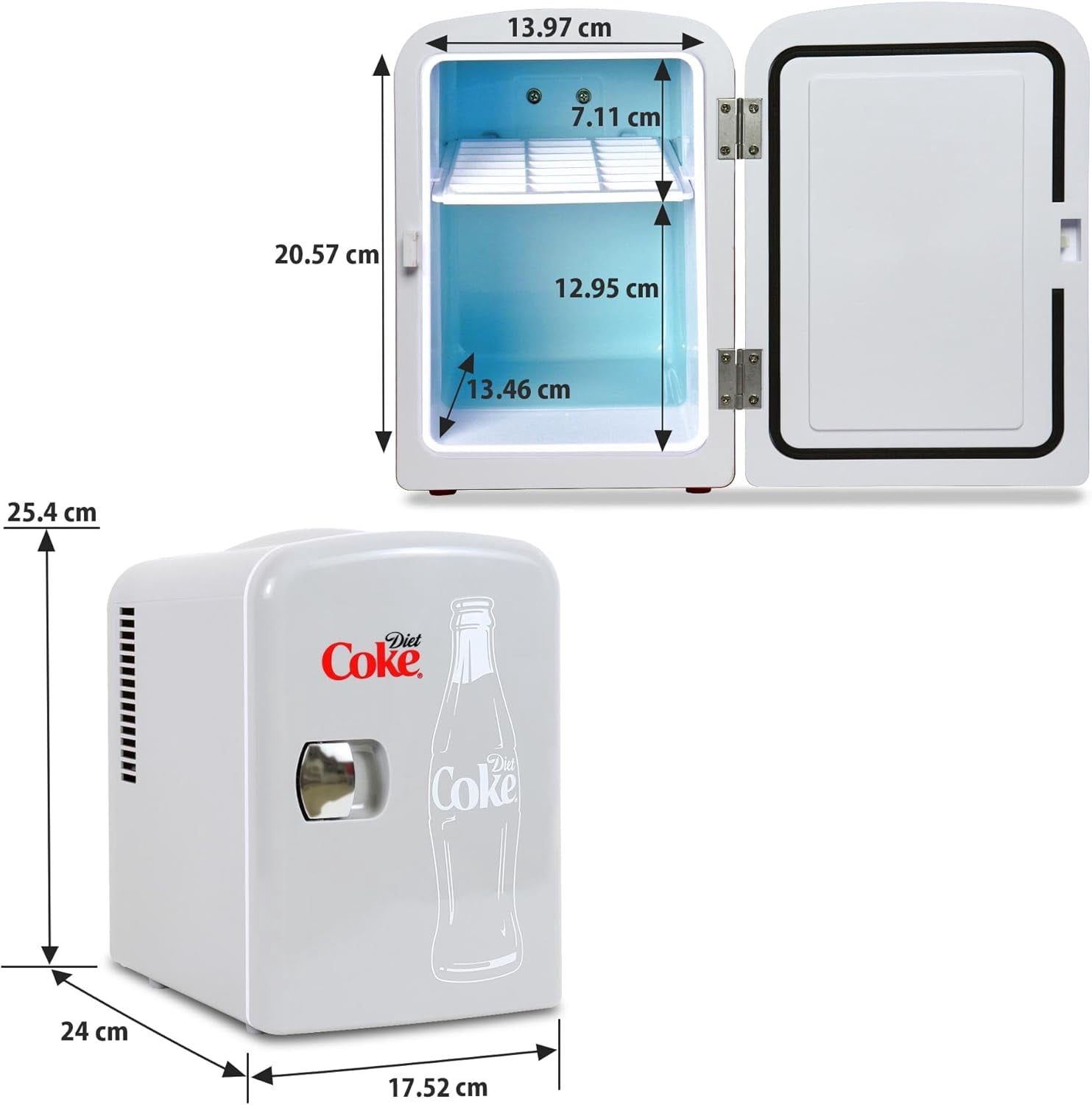 Diet   Fridge - Portable Beverage Cooler for Home, Car, Office, 12V 110V