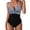 X1 Black, variant on Ticikt Women Deep V One Piece Swimsuit, Color Block Waist Ruched Drawstring Slim Fit Bathing Suit,Black,XXL