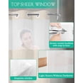 thumbnail image 4 of No Hook Shower Curtain with Snap in Liner, Lavender Flower Purple Floral Boho Beige Style Hotel Shower Curtains for Bathroom, Washable Shower Curtain Liner Set with Mesh Top Window, 54"x78", 4 of 6