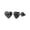 03. Black, variant on Heart Stud Earrings Sets for Women Mom 925 Sterling Silver Tiny Earring Studs Hypoallergenic Jewelry Set Gifts