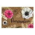 thumbnail image 3 of Personalized Planet 27x18 Spring Floral Doormat with Custom Family Name Printed on Brown Rectangular 1/8” Thick Non Slip Mat for Kitchen Hallway Deck or Porch, 3 of 6