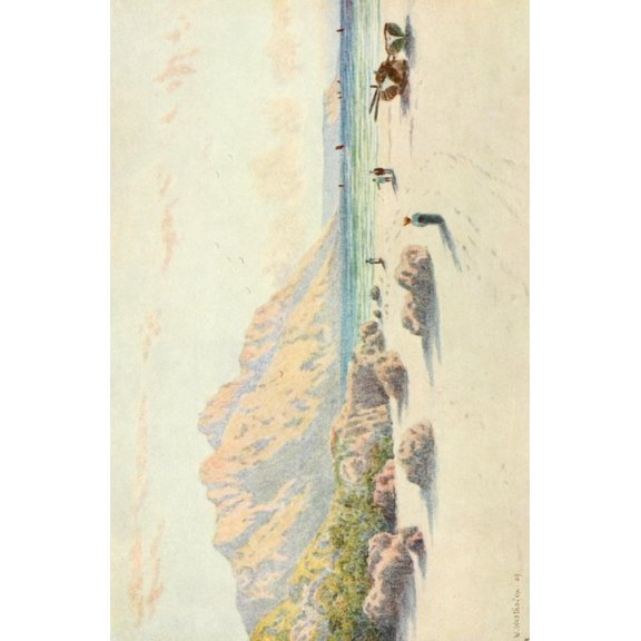The Cape Peninsula 1910 Chapmans Peak & Slang Kop Point Canvas Art - Wilhelm Westhofen (18 x 24)