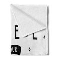 thumbnail image 2 of Saying Soft Flannel Fleece Throw Blanket, Phrase About Self Confidence Believe in Your Dreams Hand Lettering, Cozy Plush for Indoor and Outdoor Use, 70" x 90", Black and White, by Ambesonne, 2 of 5