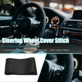 thumbnail image 3 of Hand Sewn Steering Wheel Cover Stitch Universal Fit 14.6-15.2 Inch 37-38.5cm Dia for Car Truck SUV Black, 3 of 6