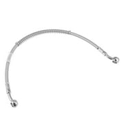 15.75" Length 10mm ID Motorcycle Hydraulic Brake Line Oil Hose Pipe Stainless Steel Braided Cable for ATV Silver Tone