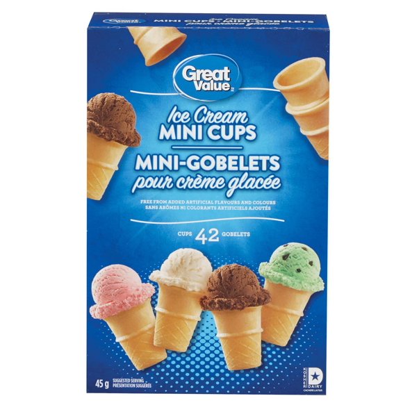 Mini-gobelets pour crème glacée de Great Value