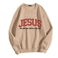 thumbnail image 3 of Women's Sweatshirts 2025 Jesus Sweatshirt Christian Sweatshirts Casual Pullover Tops Sweatshirt for Women, 3 of 6