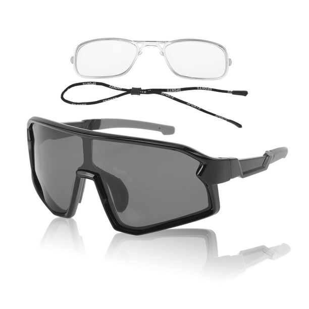 1 juego de gafas de montar para motocicleta anti-reflejo de tri-acetato de celulosa, gafas de sol para deportes al aire libre para motocross, bicicleta de tierra, ATV, lente negra, marco negro y gris