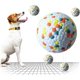 thumbnail image 1 of Pelota para perro, pelota de goma para perro, pelota indestructible para perro, juguete de goma dura para masticar, dientes limpios, juego, tren (1 punto amarillo), 1 of 5
