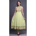 thumbnail image 2 of Bimba Kurtis Indiennes Jaunes Pâles à Fleurs pour Femmes, Anarkali Prête à Porter Unie, Robe Imprimée Kurti Indienne, Moyen, 2 of 6