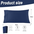 thumbnail image 2 of Juego de fundas de almohada de 51 x 76 cm, juego de 2 fundas de almohada de color liso de 51 x 76 cm, paquete de 2 fundas de almohada de 51 x 76 cm, 2 of 5
