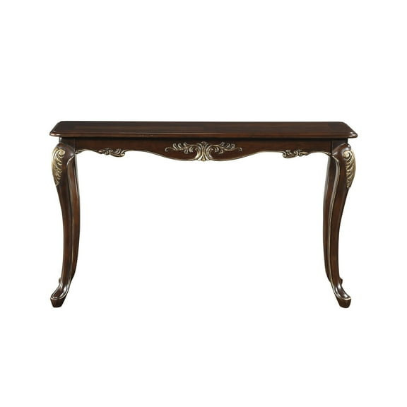 Croy 52 Inch Sofa Table- Classic Cabriole Legs- Cherry Brown