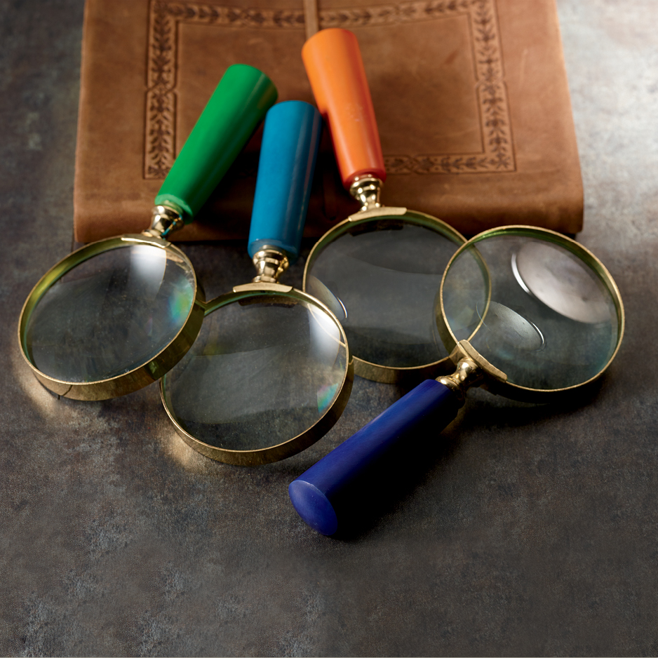 Set of 4 Viabrant Handle Magnifying Glass